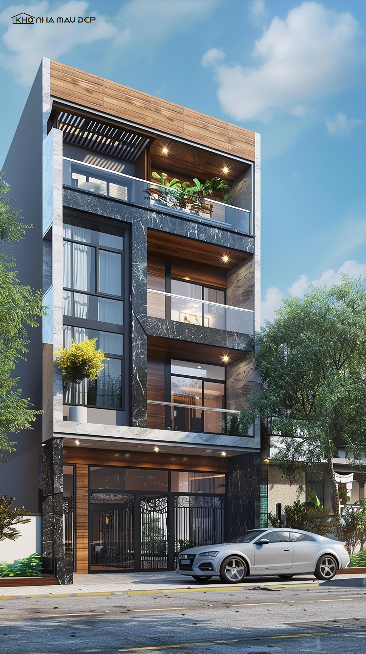 biệt thự 4 tầng