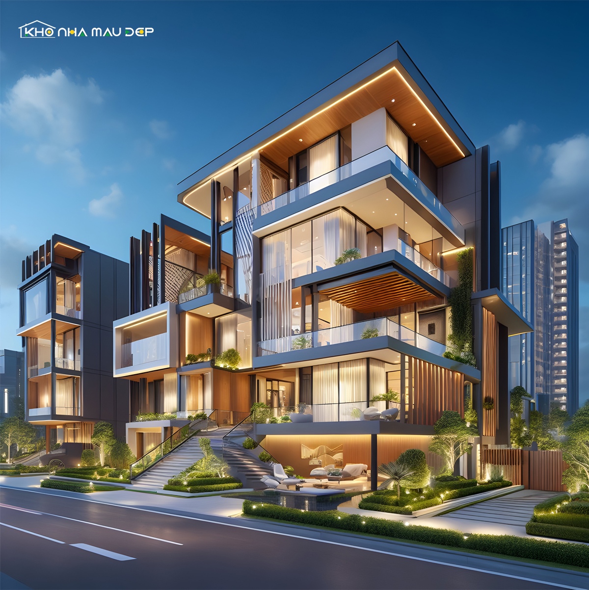 biệt thự 4 tầng