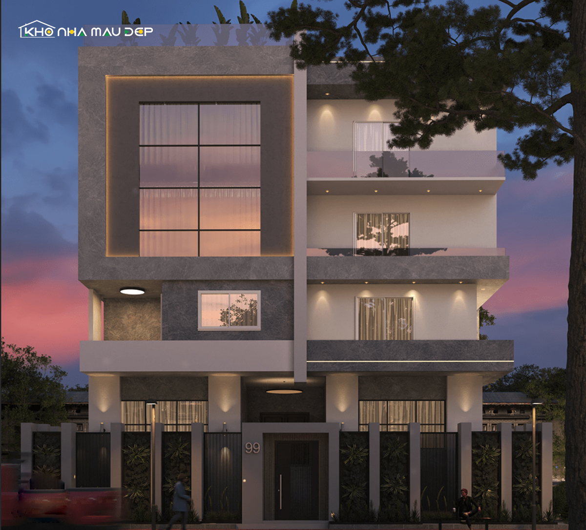 biệt thự 4 tầng