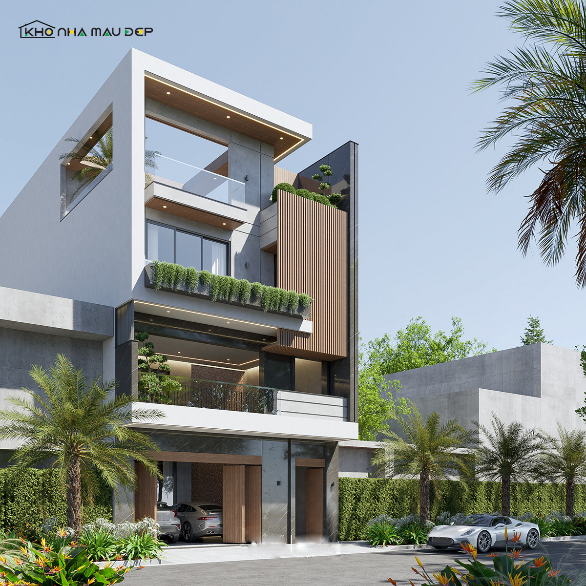 biệt thự 4 tầng