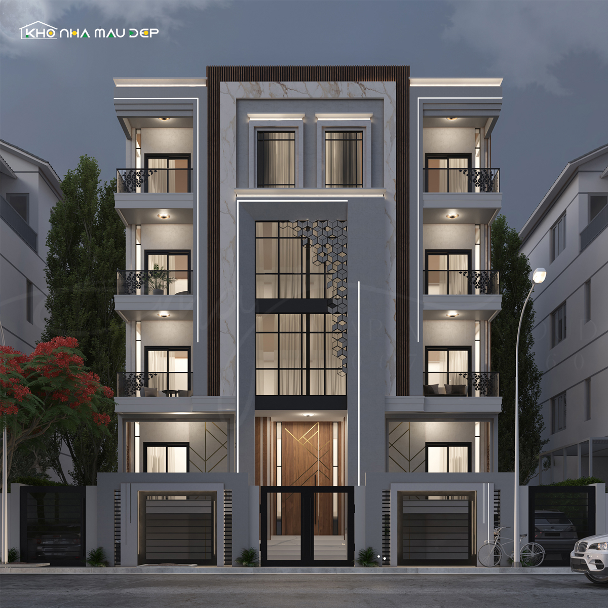 biệt thự 4 tầng