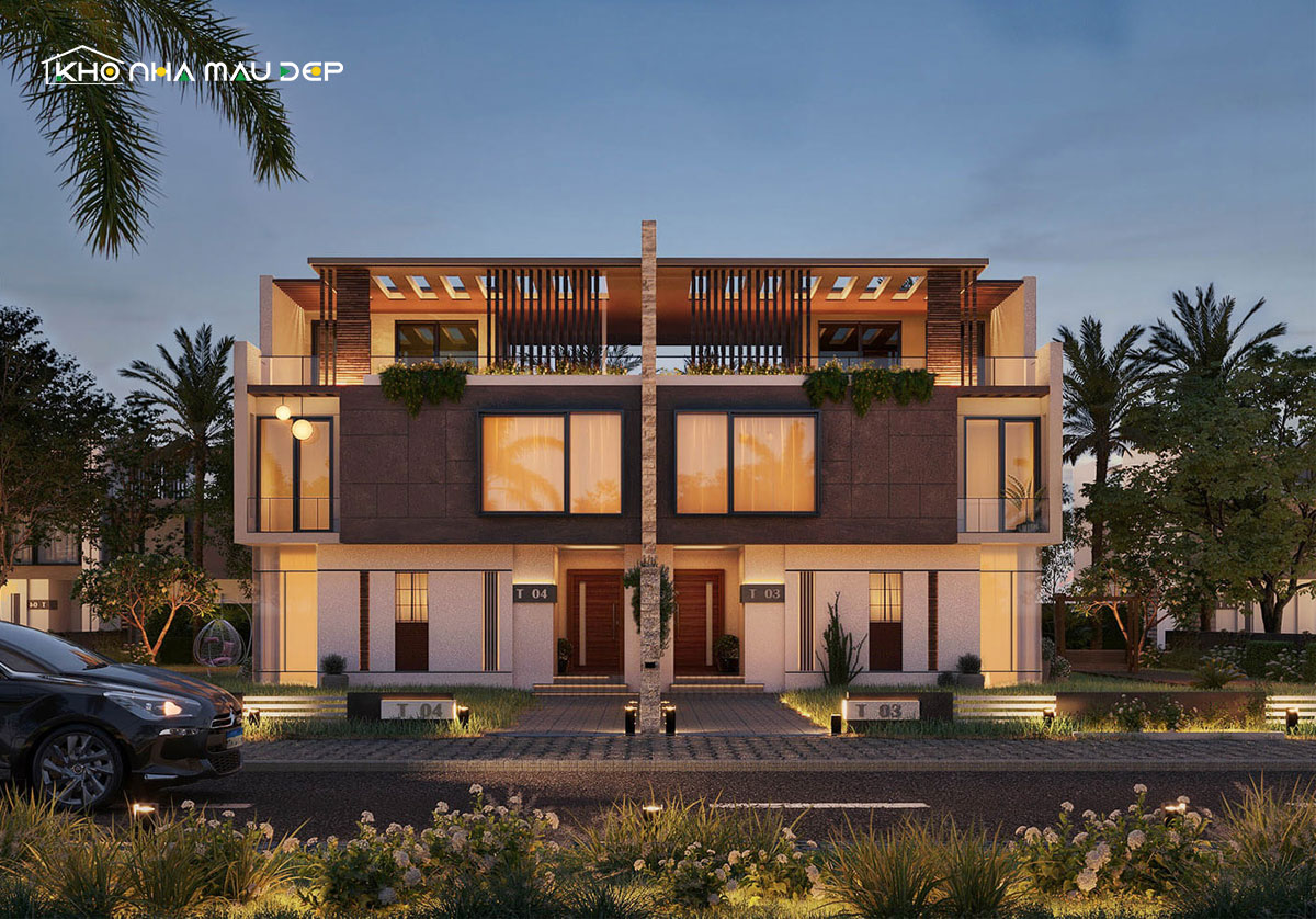 Với mô hình biệt thự này, bên cạnh việc lựa chọn 3 phòng ngủ cho gia đình gia chủ có thể mở rộng thêm không gian