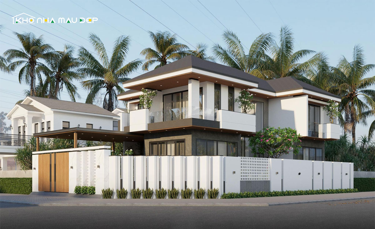 Mẫu thiết kế biệt thự hiện đại 3 phòng ngủ