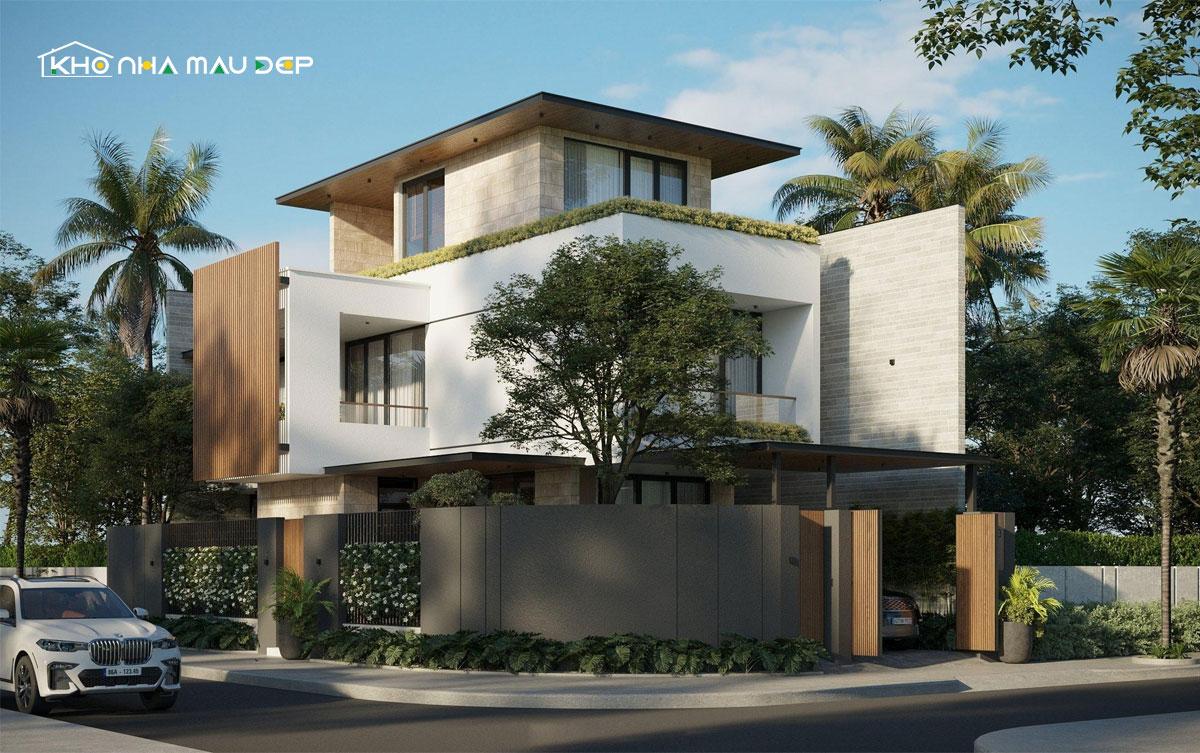 Thiết kế biệt thự hiện đại có 4 phòng ngủ rộng rãi