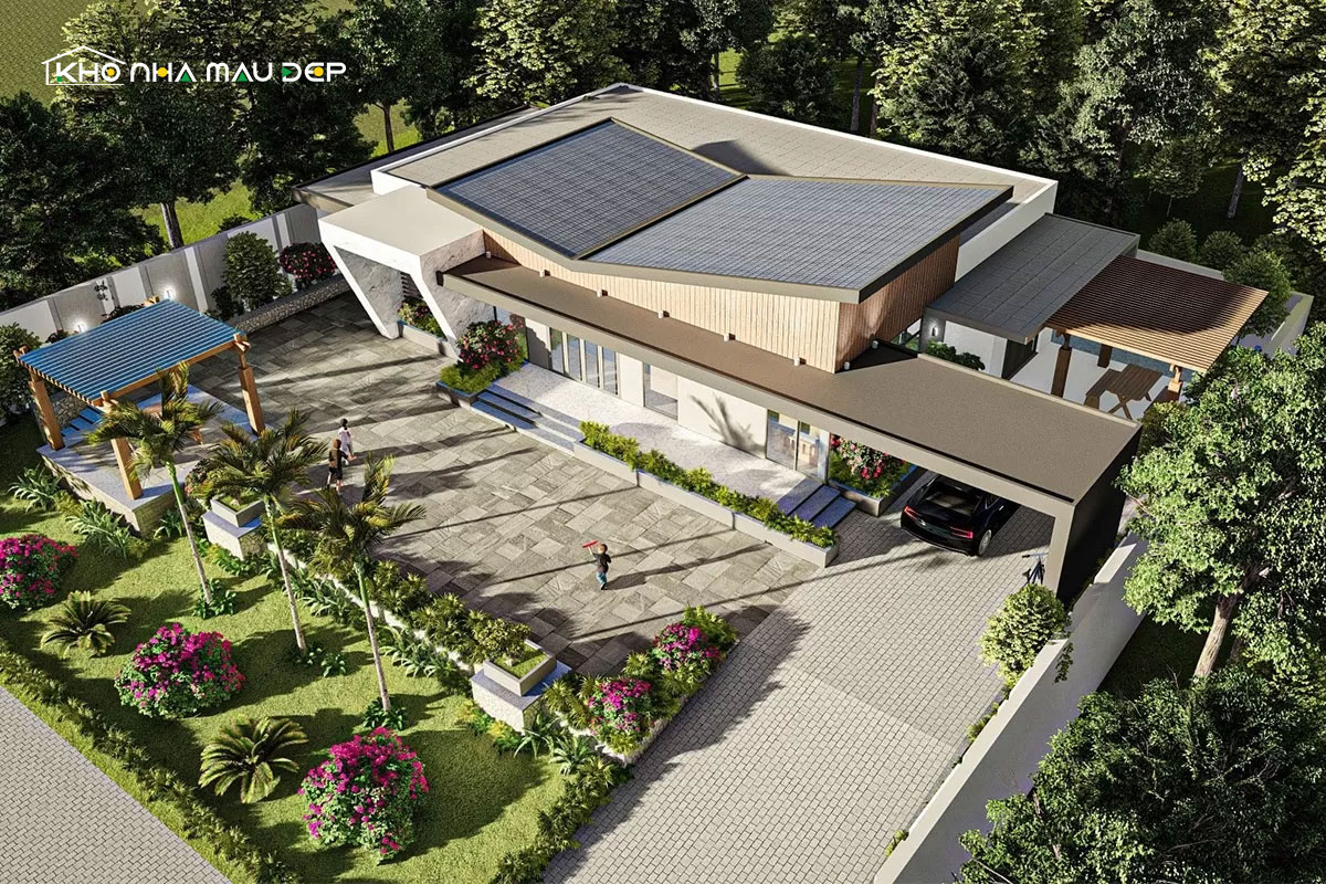 Mẫu biệt thự 1 tầng hiện đại