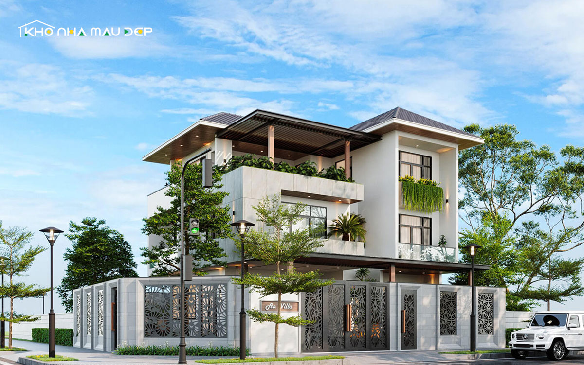 Mẫu biệt thự hiện đại mái thái sang trọng, đẳng cấp