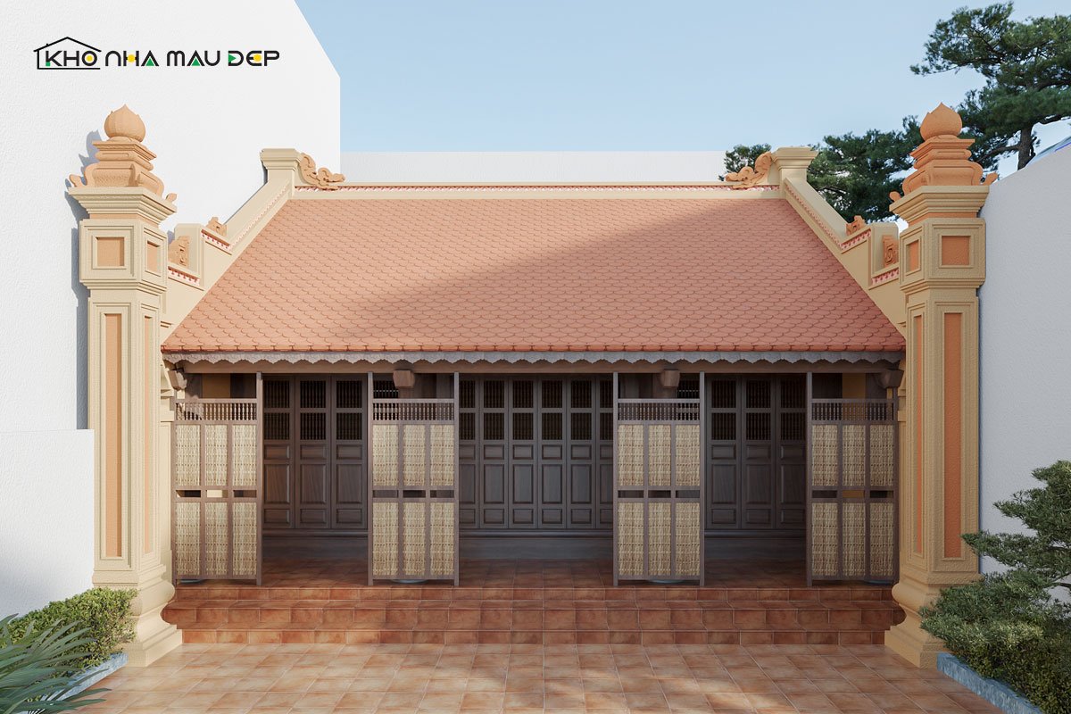 Kiến trúc nhà ba gian 60m2 – Không gian sống đậm chất xưa