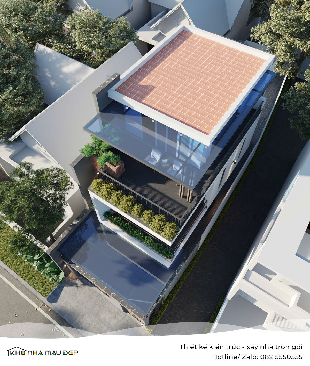 nhà phố 2 tầng 1 tum 3 phòng ngủ 210m2