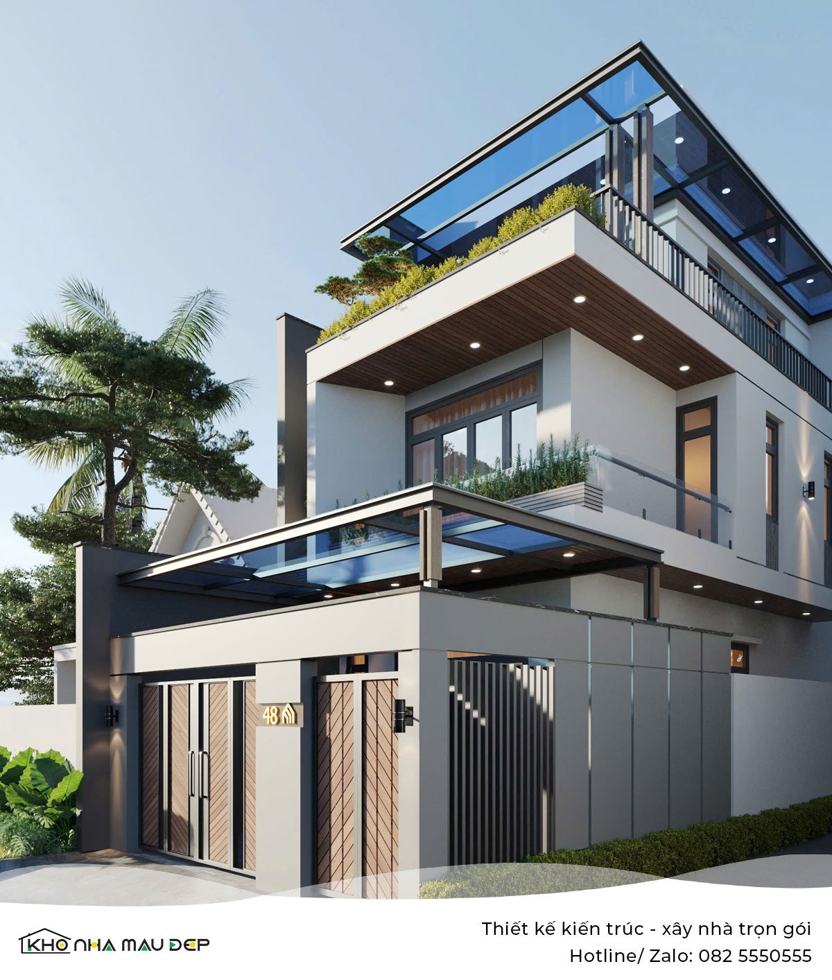 nhà phố 2 tầng 1 tum 3 phòng ngủ 210m2