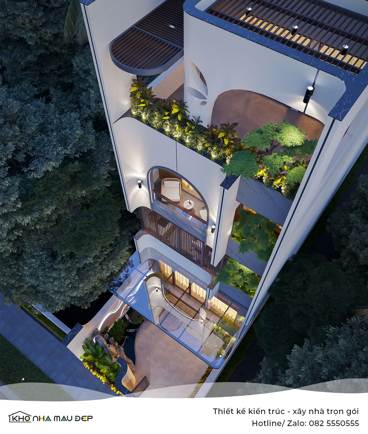 nhà phố 4 tầng 6 phòng ngủ 6x16m