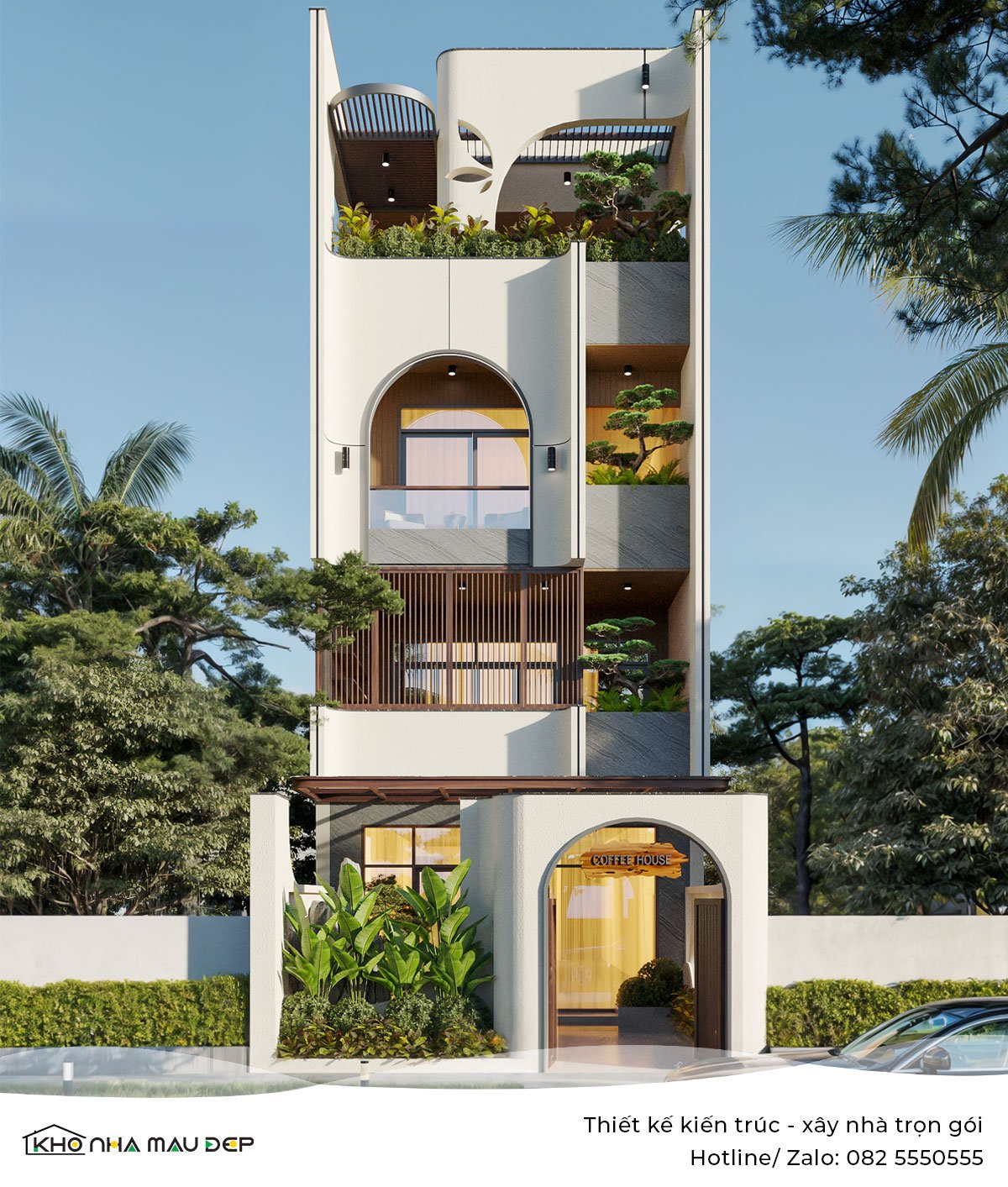 nhà phố 4 tầng 6 phòng ngủ 6x16m