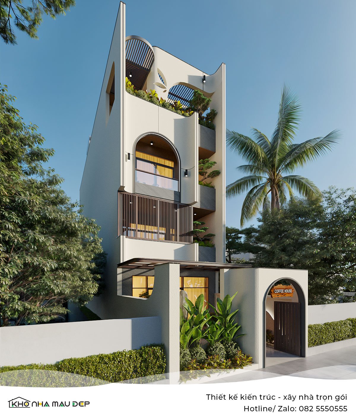 nhà phố 4 tầng 6 phòng ngủ 6x16m