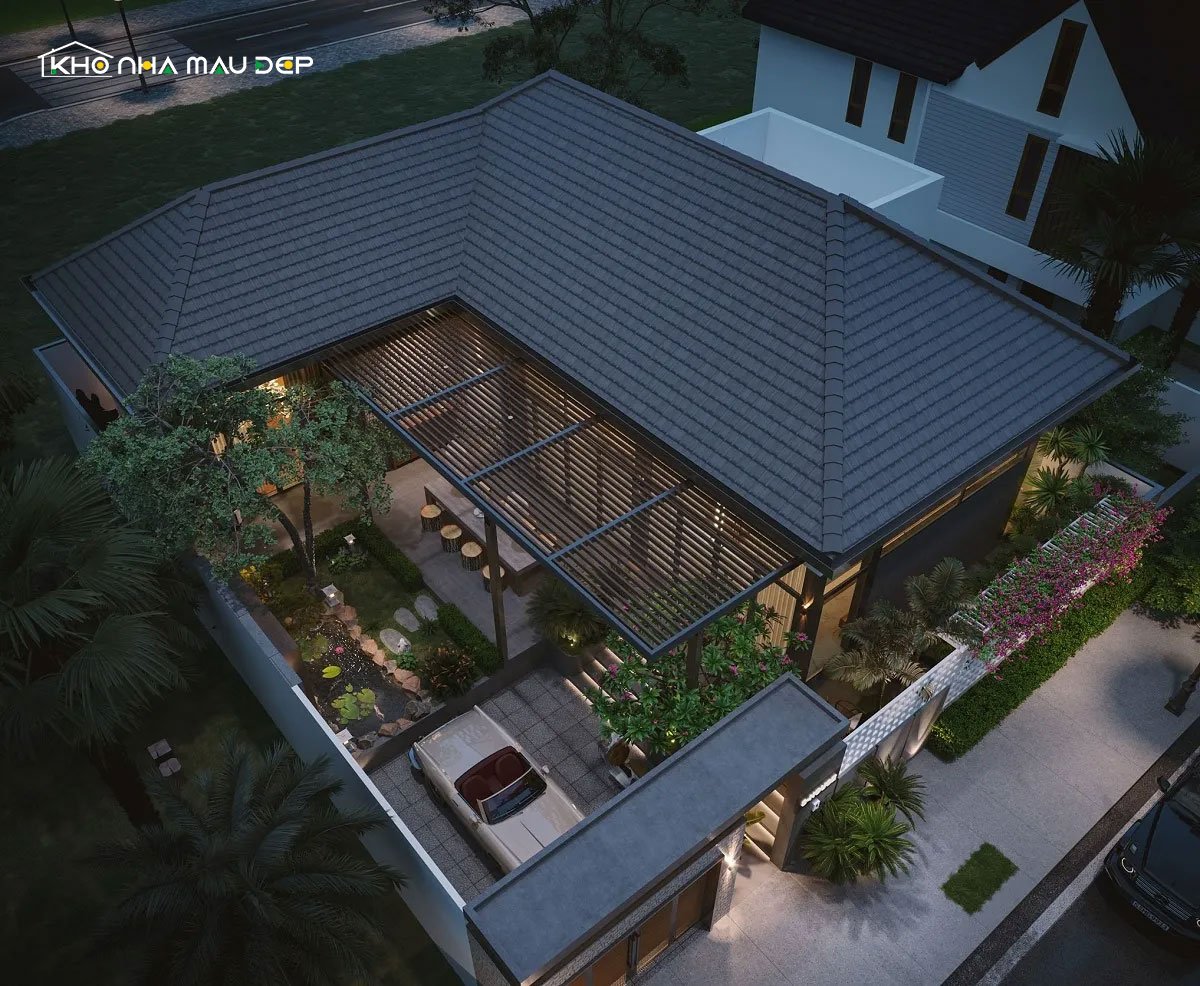 nhà cấp 4 chữ L