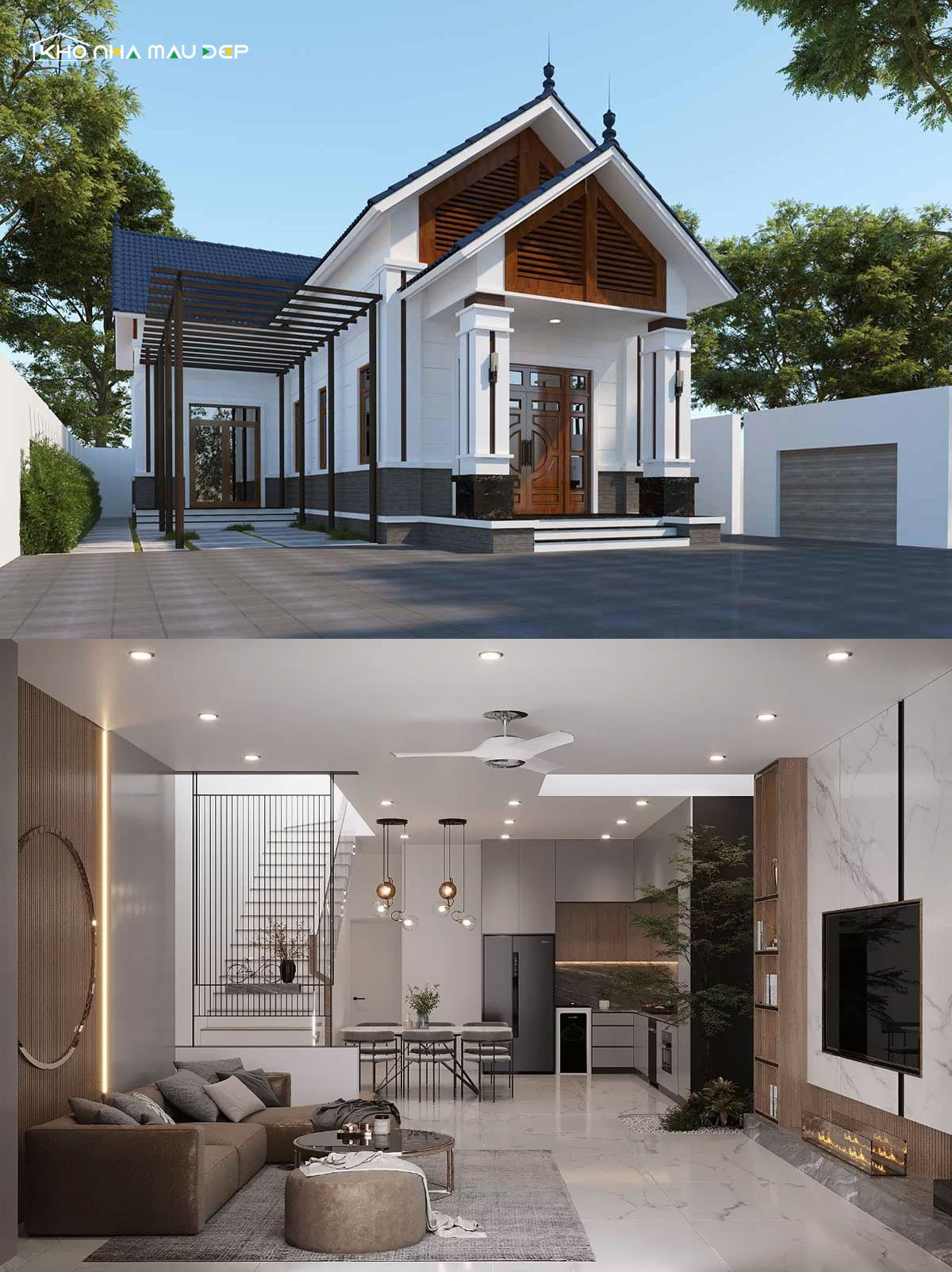 nhà cấp 4 chữ L