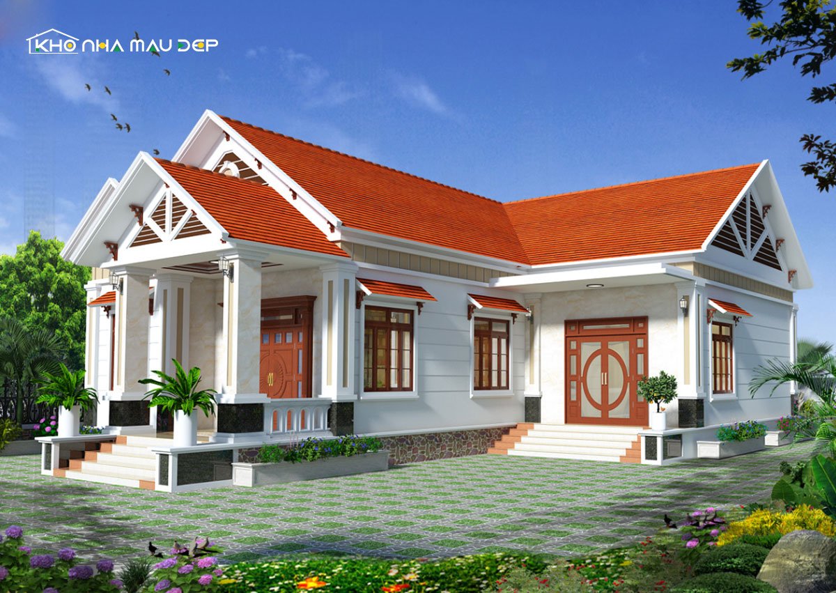 nhà cấp 4 chữ L