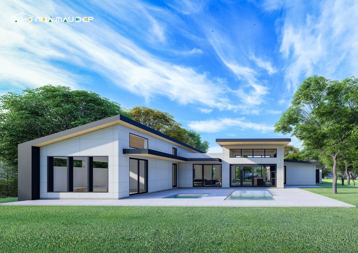 nhà cấp 4 chữ L