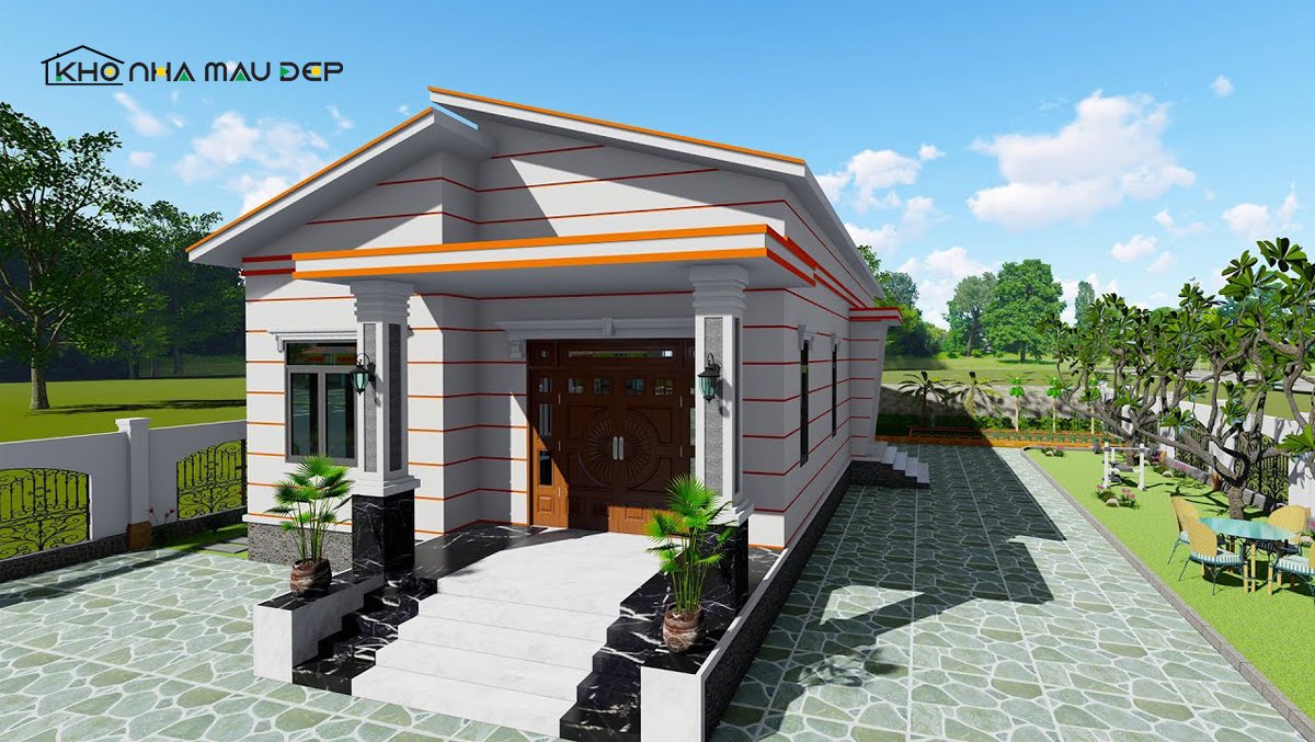 mẫu nhà ống 1 tầng đẹp