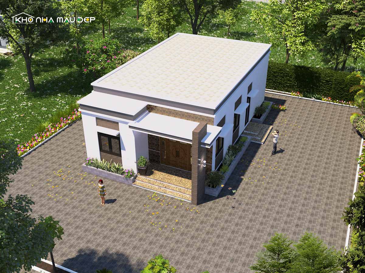 mẫu nhà ống 1 tầng đẹp