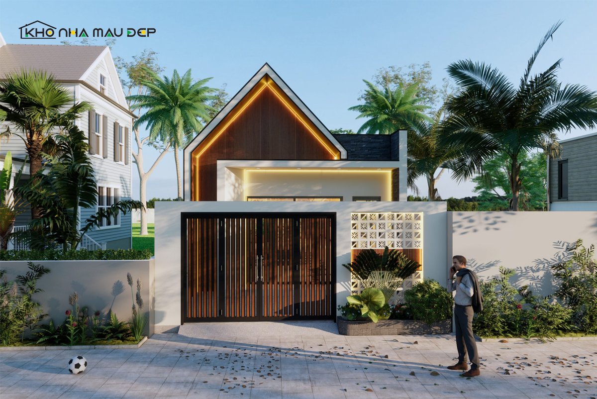 mẫu nhà ống 1 tầng đẹp