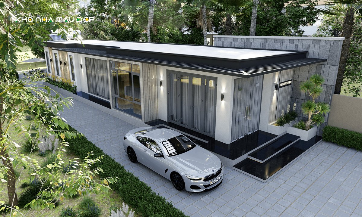 mẫu nhà ống 1 tầng đẹp