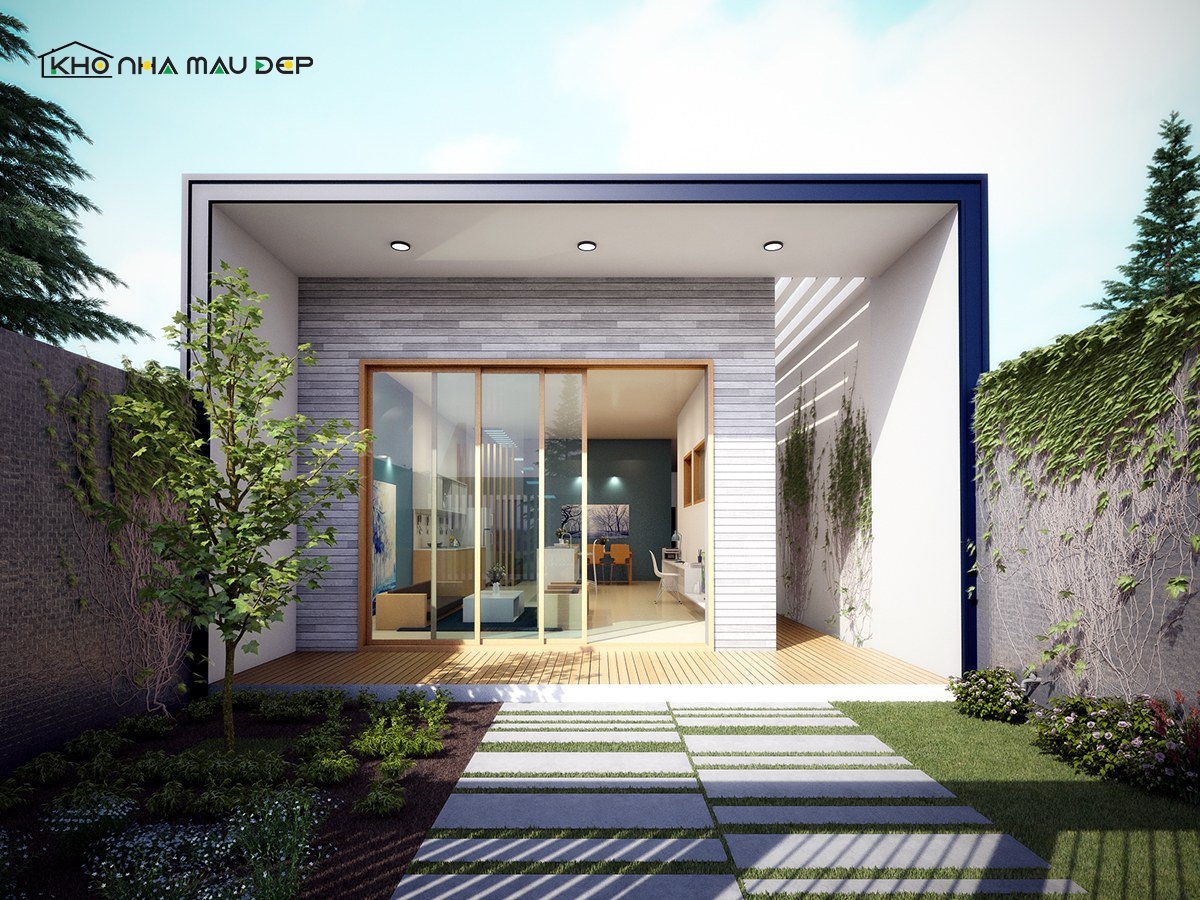 mẫu nhà ống 1 tầng đẹp
