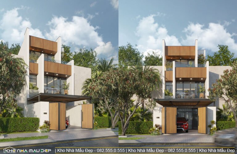 nhà ống 3 tầng 3 phòng ngủ 5x15m