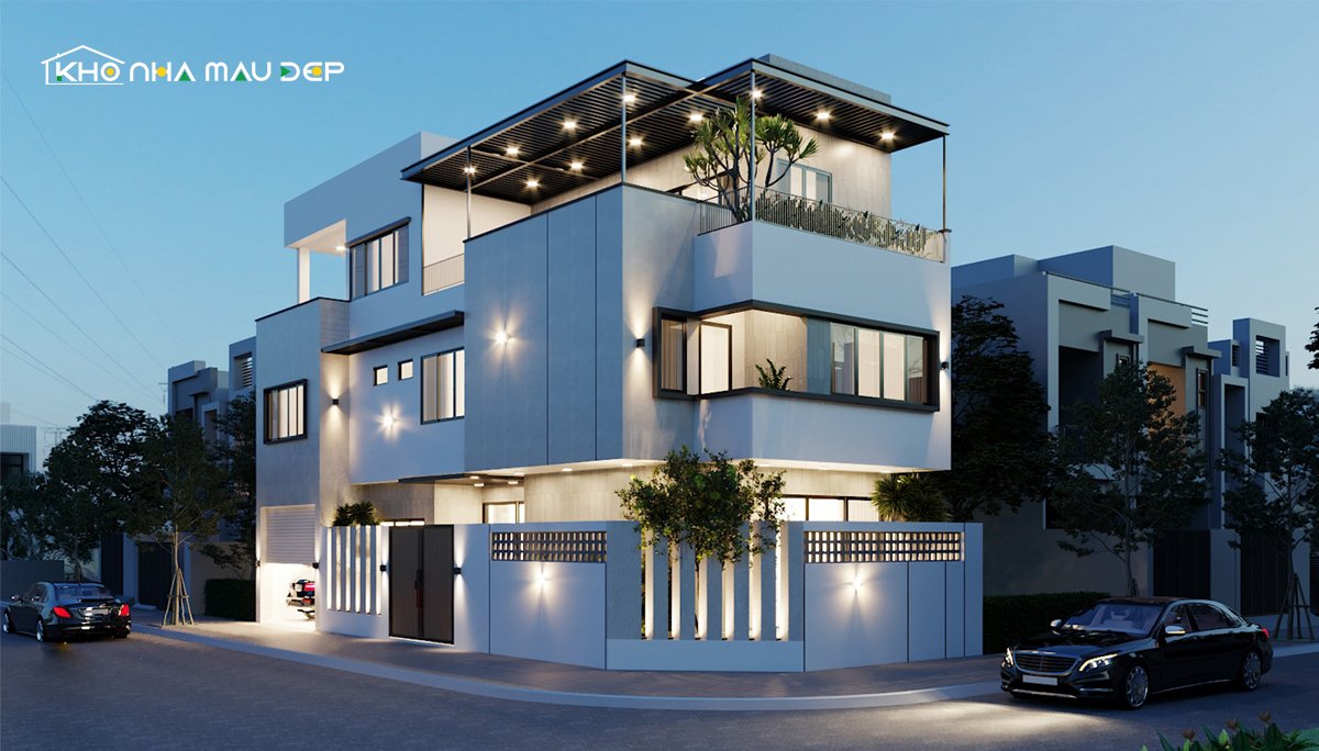 Mẫu nhà ống 3 tầng đẹp 2 mặt tiền 