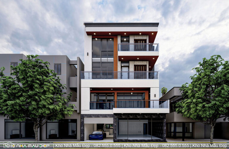 nhà phố 4 tầng mái bằng 10x15m