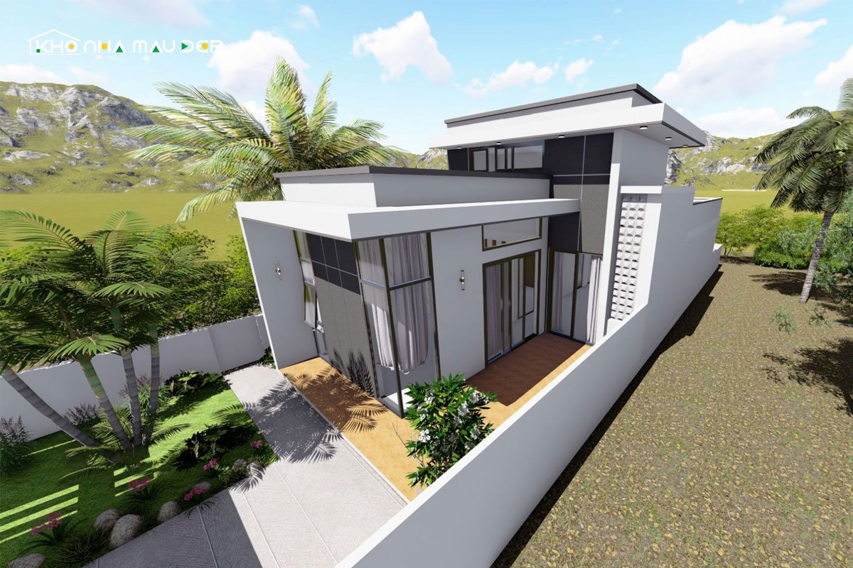 nhà cấp 4 chữ L