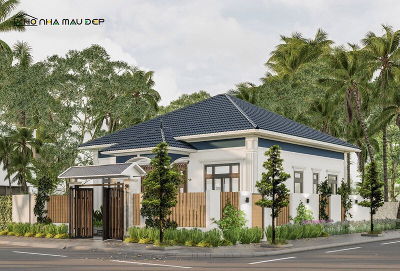 Thiết kế sân vườn cho nhà cấp 4 mái ngói 