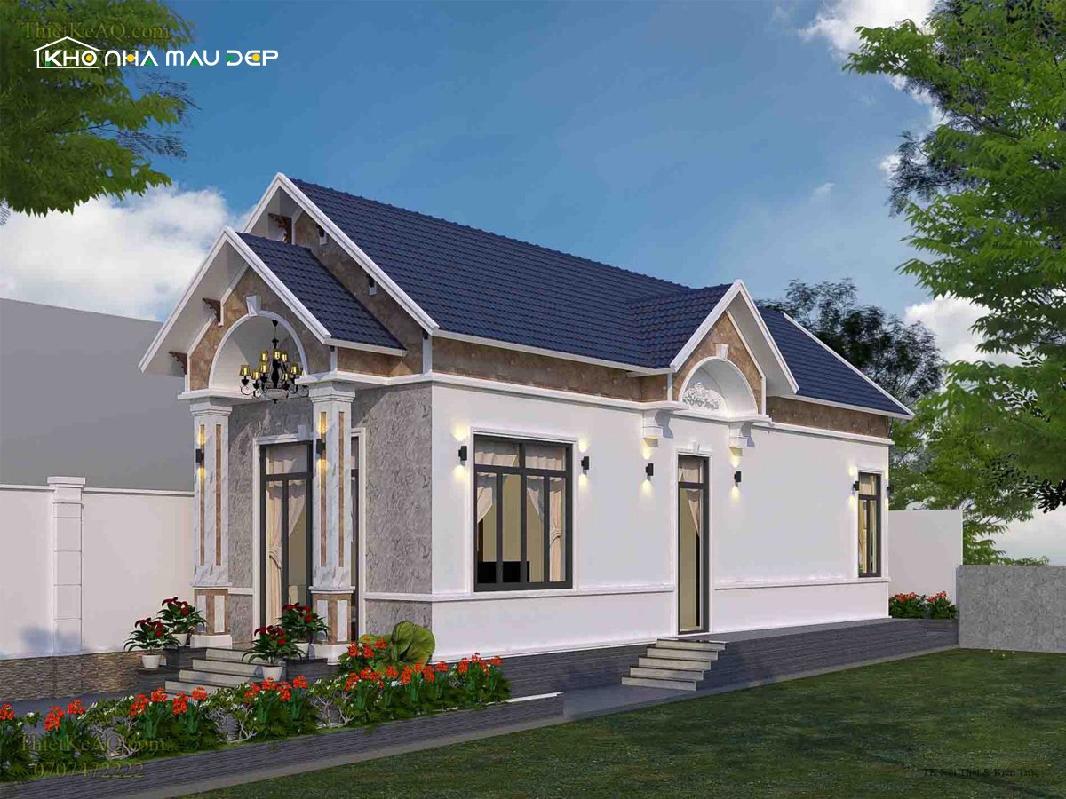 nhà cấp 4 mái tôn nông thôn