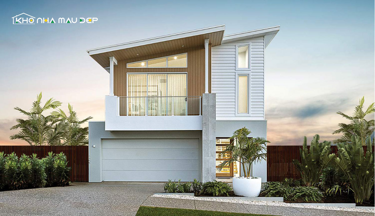 Thi công nhà mái lệch 2 tầng đòi hỏi yêu cầu tay nghề cao