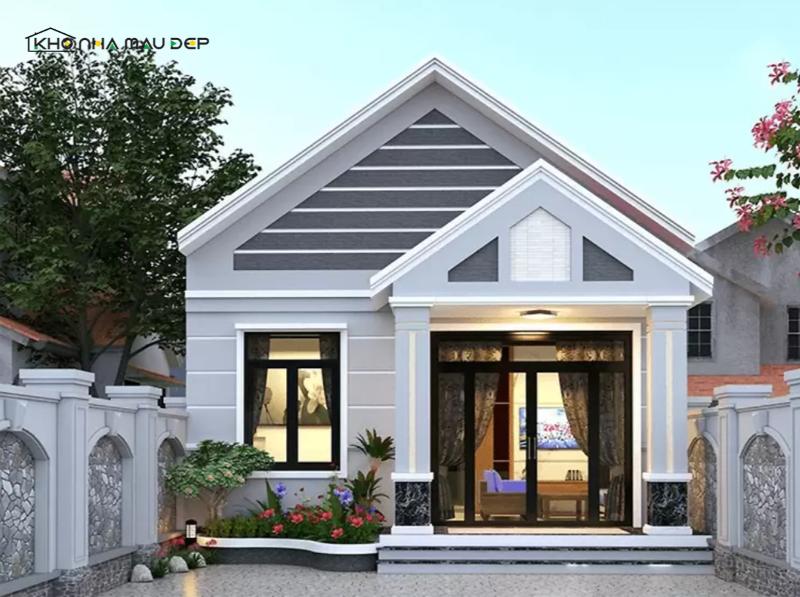 Mẫu nhà phố 1 tầng 2 phòng ngủ tối ưu chi phí