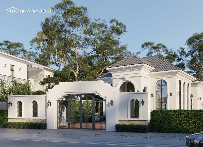 Mẫu thiết kế nhà phố 1 tầng mái Nhật sang trọng