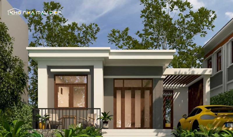 Mẫu thiết kế nhà phố 1 tầng phong cách hiện đại