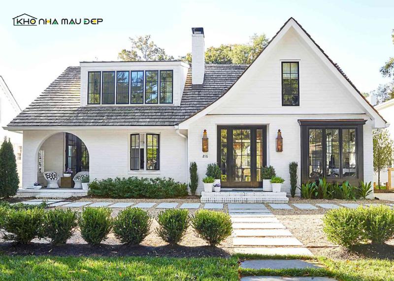 Mẫu nhà phố 1 tầng phong cách Châu Âu