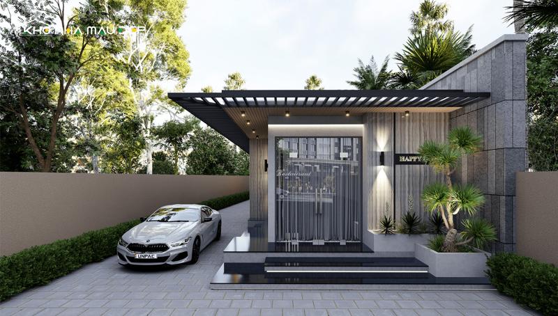 Mẫu nhà phố 1 tầng 3 phòng ngủ rộng rãi