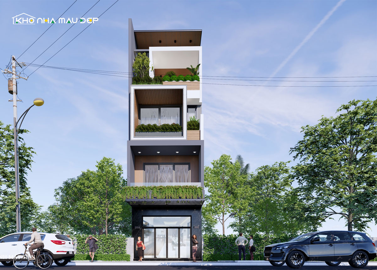 nhà phố 4 tầng