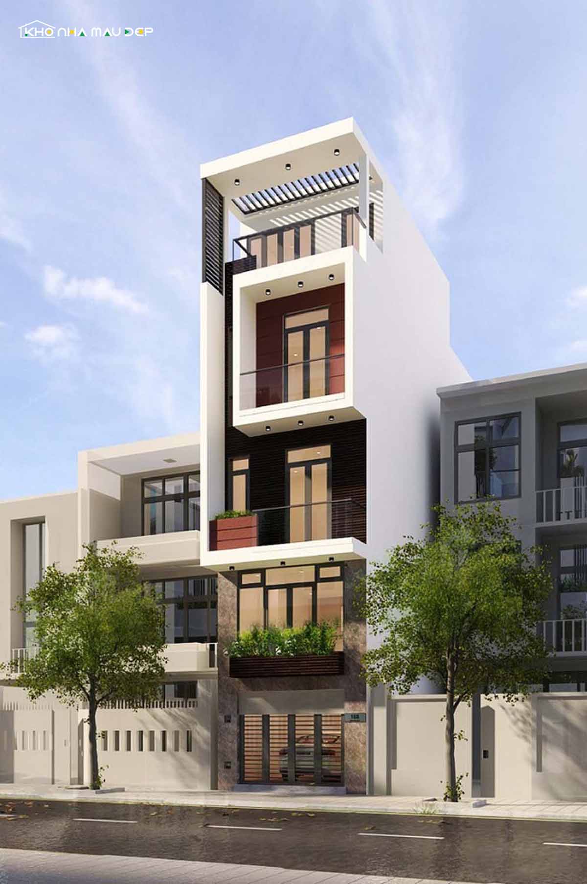 nhà phố 4 tầng
