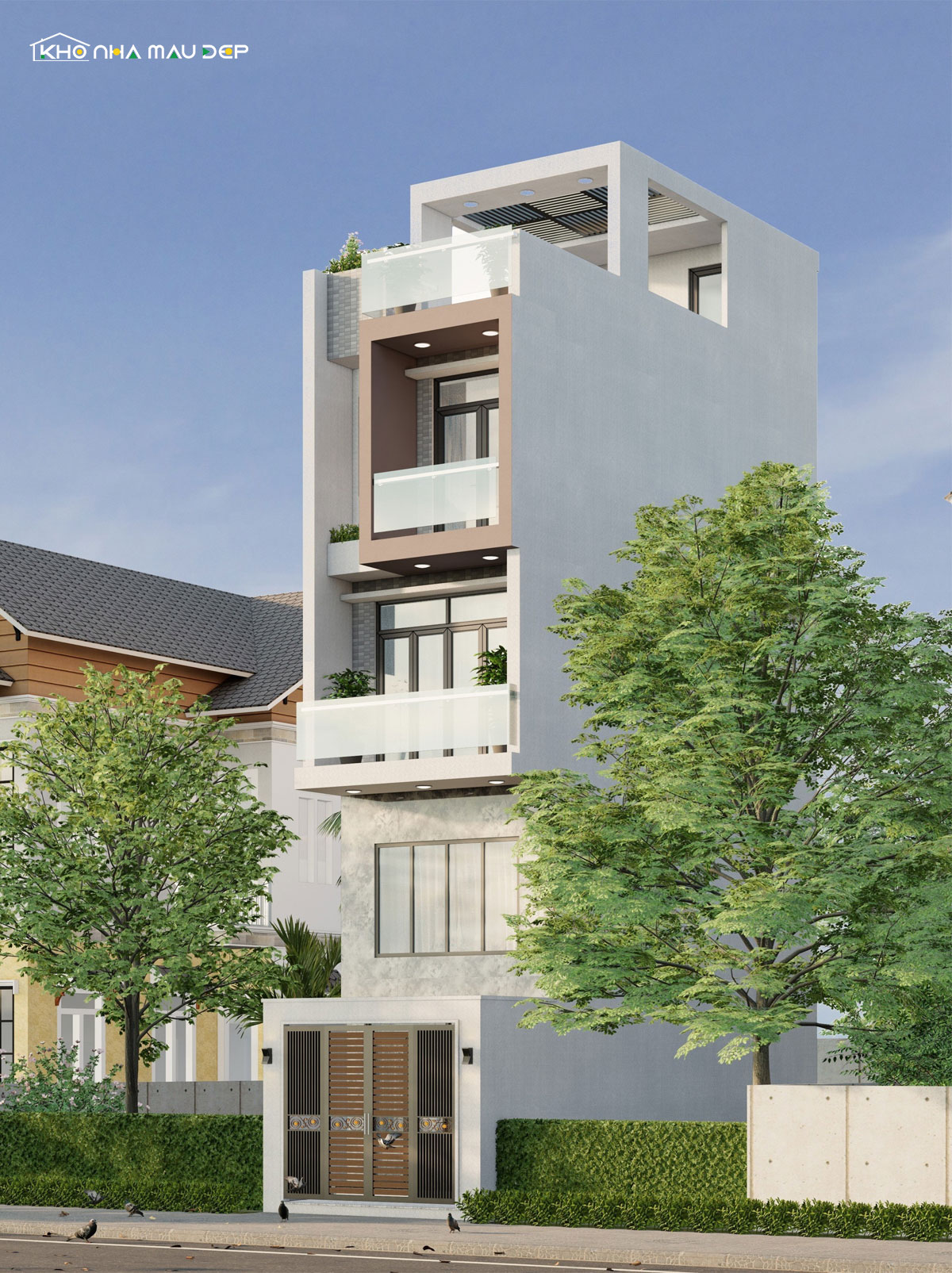 nhà phố 4 tầng