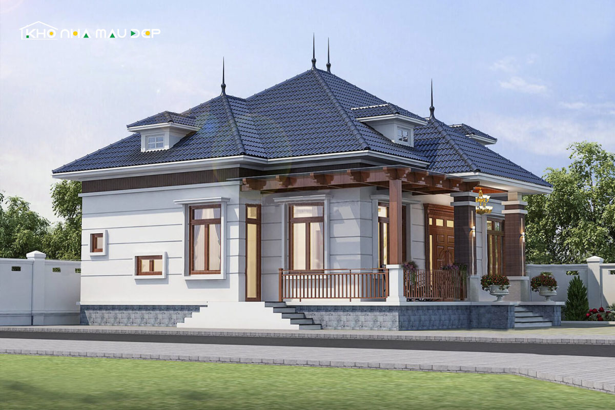 Mẫu nhà vườn cấp 4 thiết kế 4 phòng ngủ tiện nghi