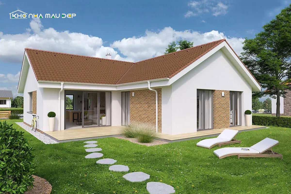 Mẫu nhà vườn cấp 4 nông thôn đơn giản