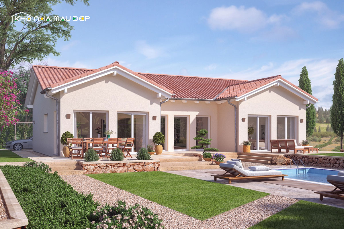 Mẫu nhà vườn cấp 4 theo phong cách hiện đại thu hút và nổi bật