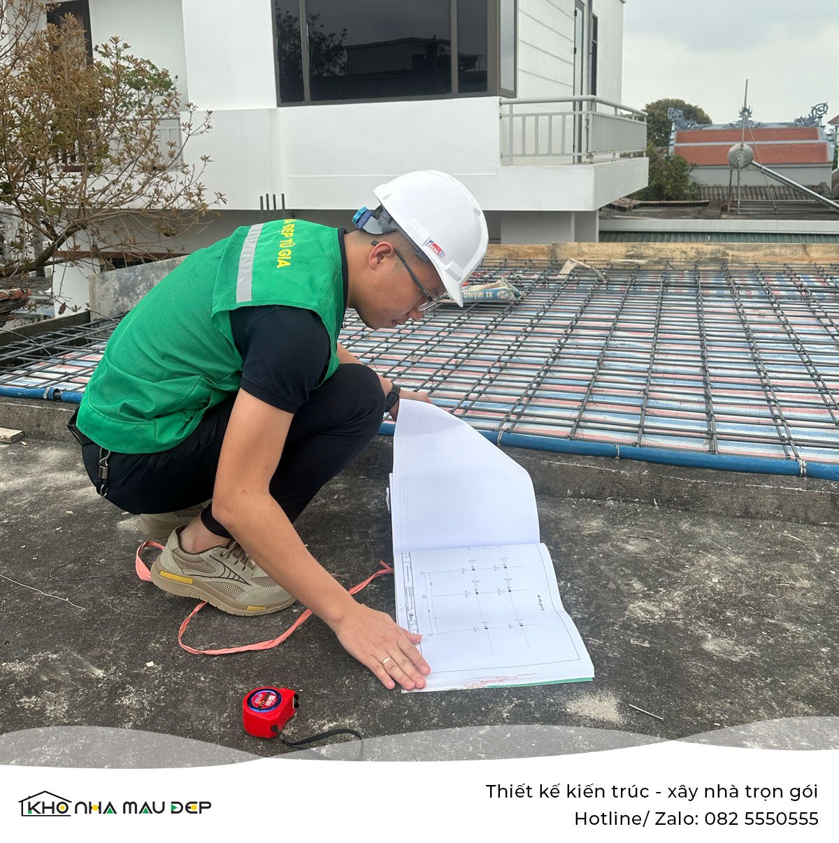 Xây nhà 2 tầng mái Thái trọn gói tại Thái Bình