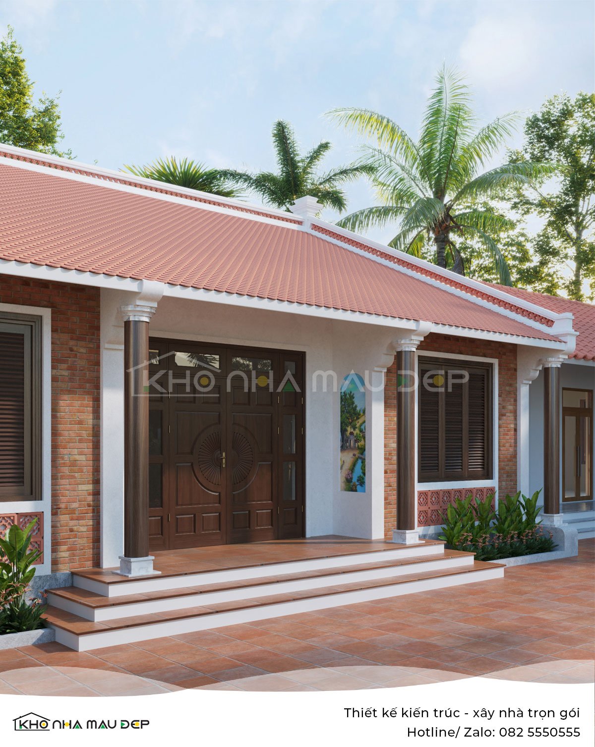 Xây nhà trọn gói: Nhà cấp 4 truyền thống anh Thắng, Lương Tài - Bắc Ninh