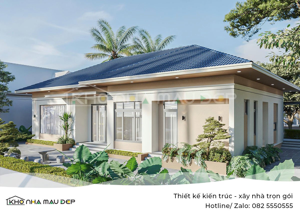 Xây nhà trọn gói: Nhà vườn cấp 4 anh Thắng, Yên Bái