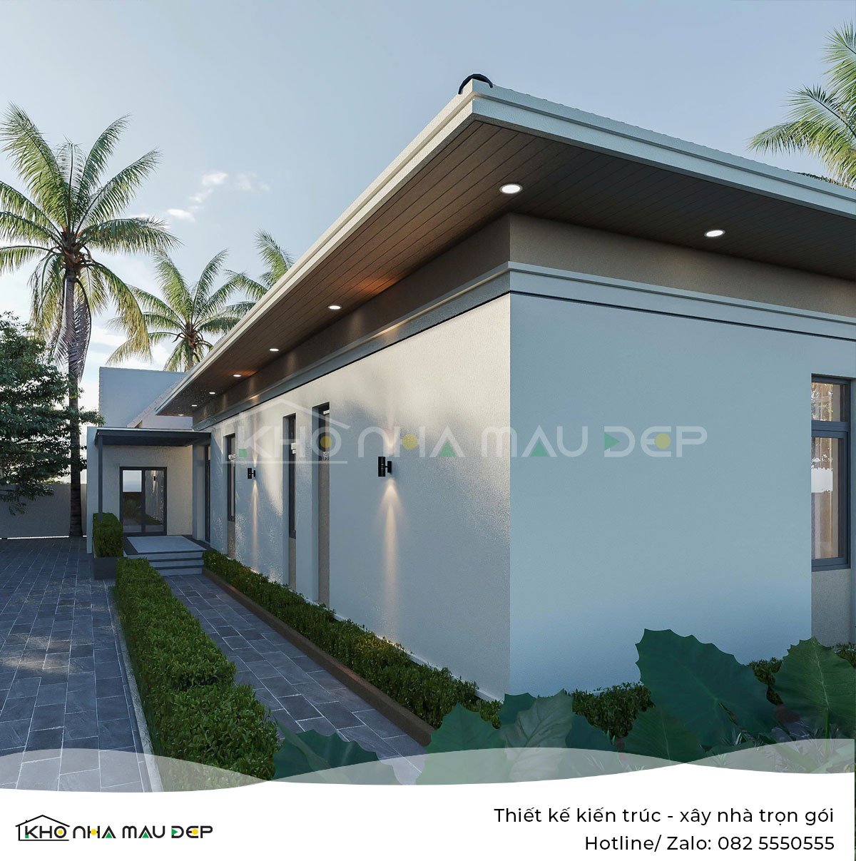 Xây nhà trọn gói: Nhà vườn cấp 4 anh Thắng, Yên Bái