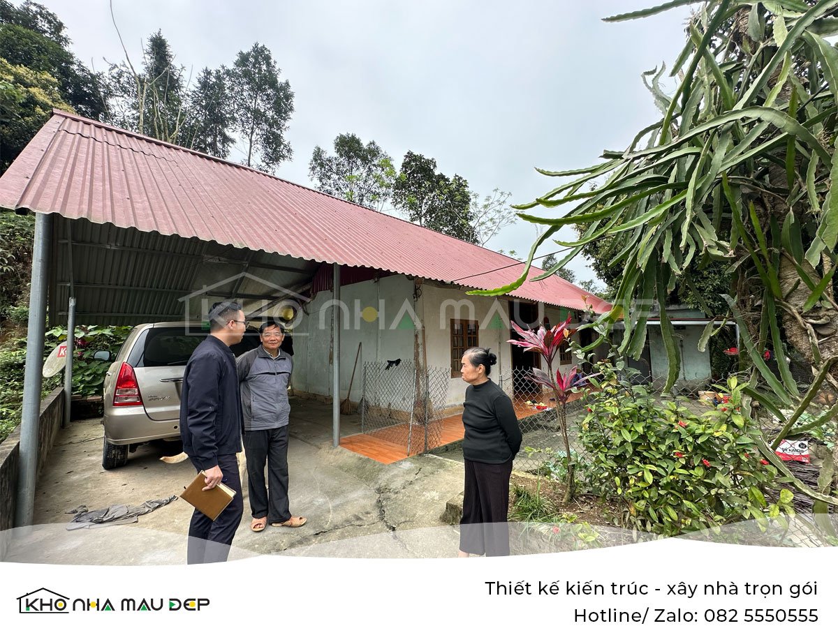 Xây nhà trọn gói: Nhà vườn cấp 4 anh Thắng, Yên Bái