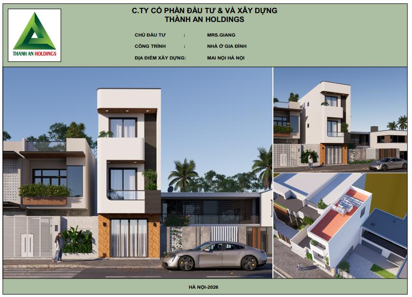 Tổng mặt bằng ngôi nhà